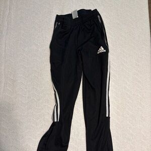 13-14 yr youth large Adidas track pants - black stripe